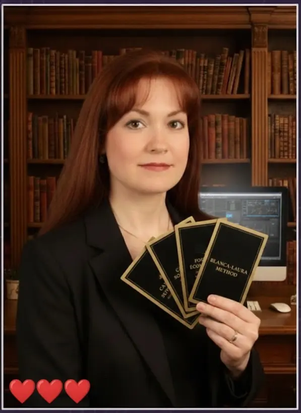 Blanca-Laura holding her methods in her hands